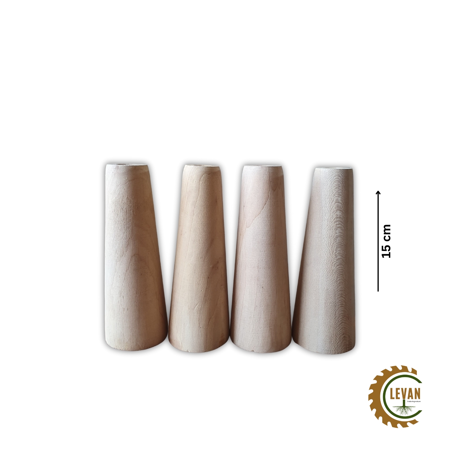 پایه دوکی چوبی 15 سانتی متر - Image 4