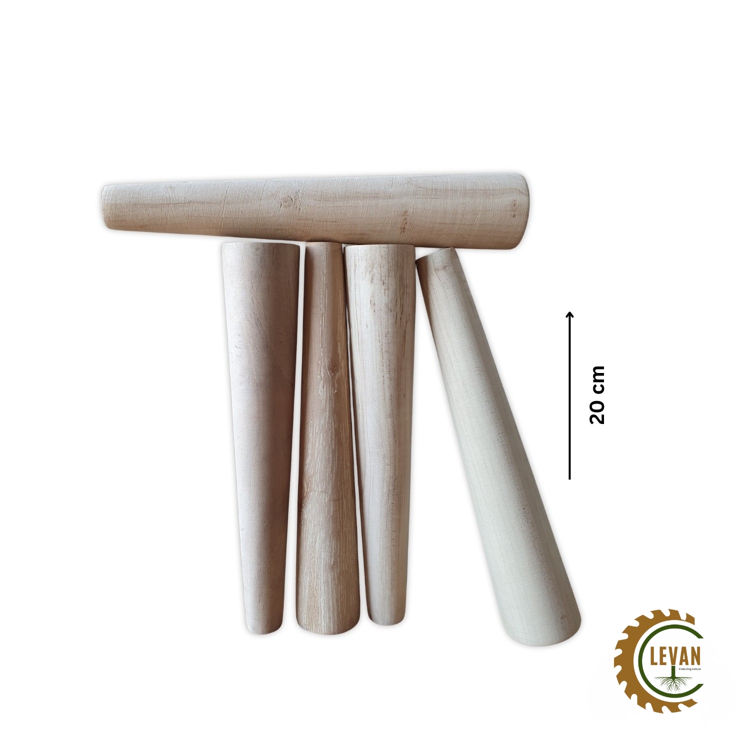 پایه دوکی چوبی 20 سانتی متر - Image 3