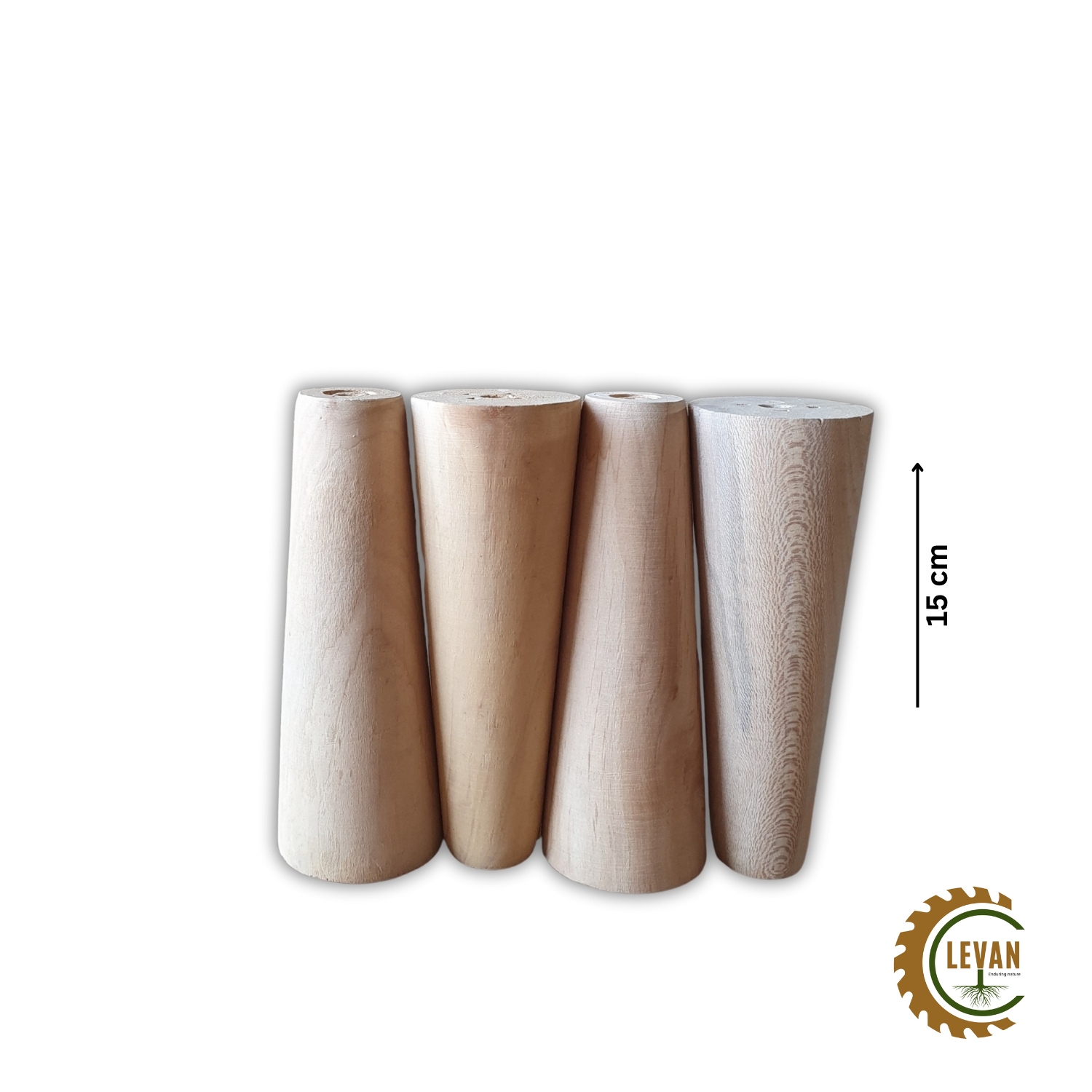 پایه دوکی چوبی 15 سانتی متر - Image 2